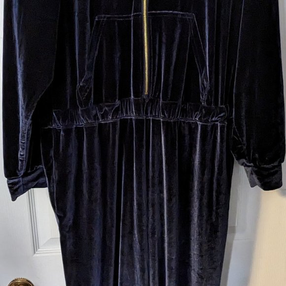 Fabletics Velour Zip-Up Wide Leg Onesie - Picture 5 of 6